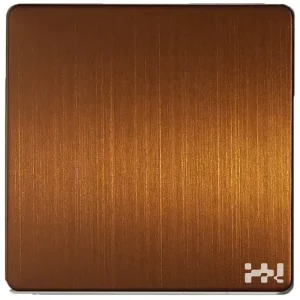 Decorative brushed stainless steel plate