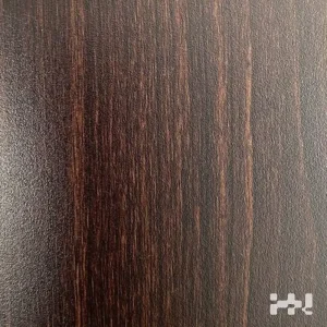 Fire-rated wood grain stainless steel cladding