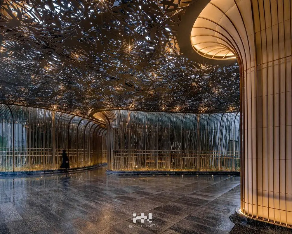 laser cut metal ceiling