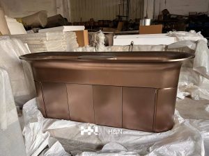 Custom Copper Colored Metal Bar for Bar Decor