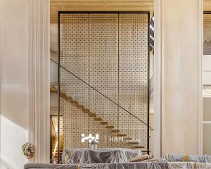 Customized for villas - metal partitions made of copper material