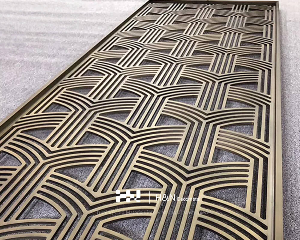 Laser cut partitions for hotel