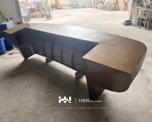 Metal Reception Desk for Commercial Front Offices