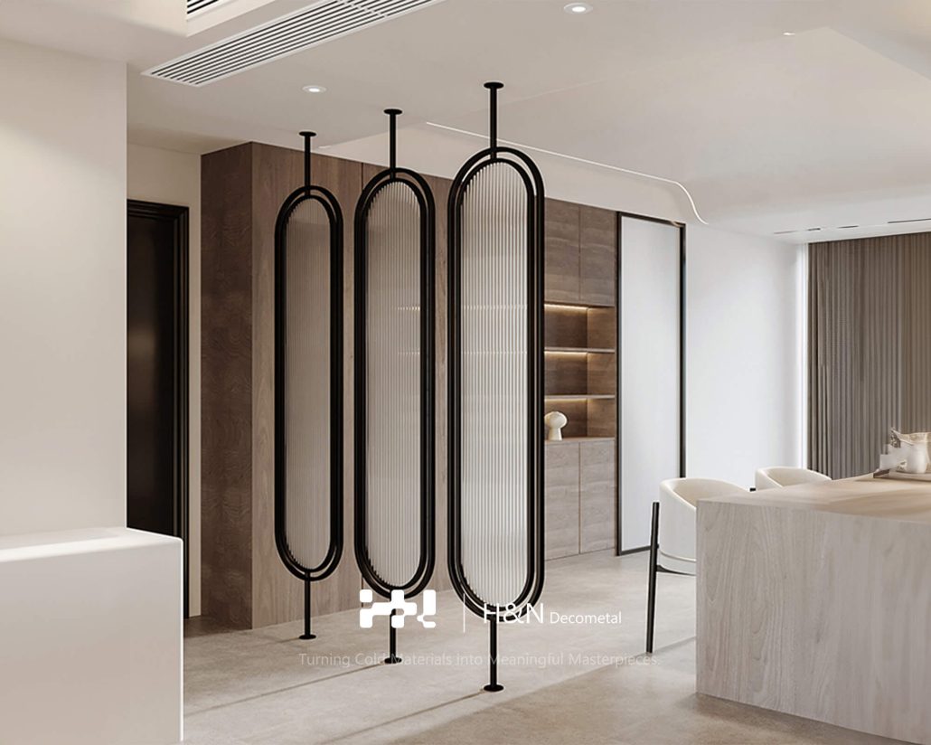 black glass divider